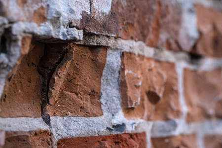 The texture of an orange brick old wall.の写真素材