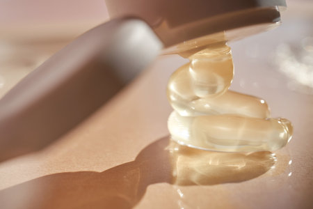 The gel texture of the cosmetic product.の写真素材