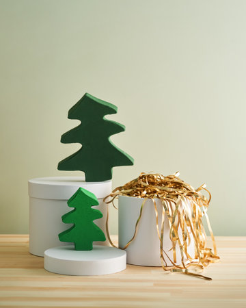 Christmas interior with different gifts.の写真素材