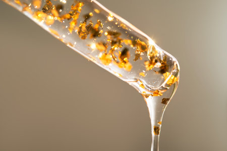 Serum pipette with 24K Gold particles.の写真素材