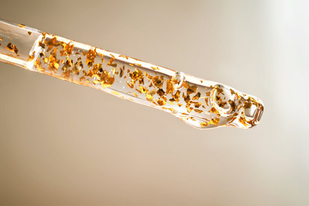Serum pipette with 24K Gold particles.の写真素材
