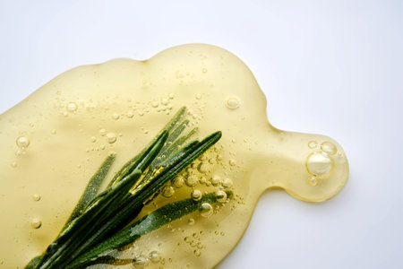 A drop of rosemary cosmetic product.の写真素材