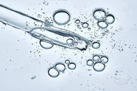 The texture of a serum or cosmetic gel with a dropper.
