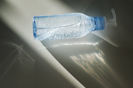Tube of micellar gel in a ray of sunlight.の写真素材