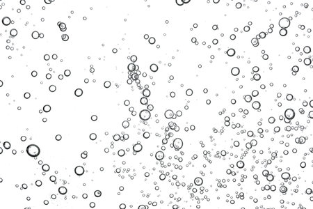 Serum with bubbles close-up. The texture.の写真素材