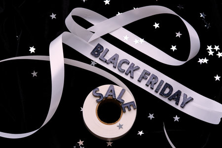 Abstract background with the inscription BLACK FRIDAY SALE.の写真素材