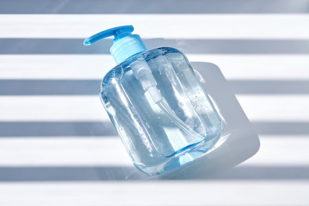 The texture of hand washing gel or dish washing gel on a white background.の写真素材