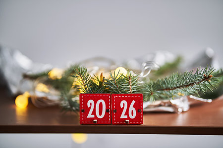 Two boxes from an Advent calendar that make up the number 2026.