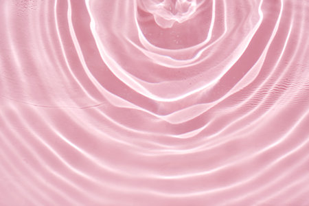 Abstract pink water background with streaks of water.の写真素材