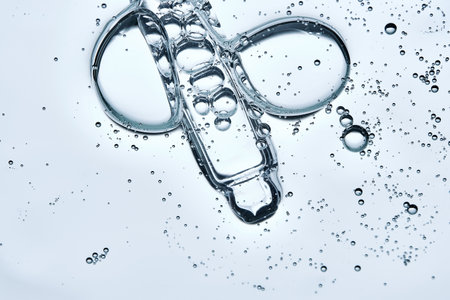 The texture of a serum or cosmetic gel with a dropper.