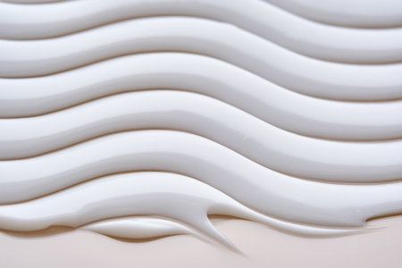 Beautiful waves of cream close-up. Beauty background.