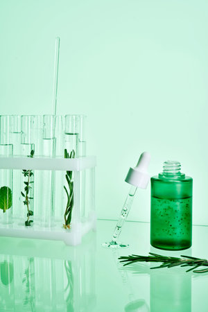 Natural skincare essence formulating with botanical ingredients