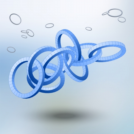 Abstract illustration of 3d circlesのイラスト素材