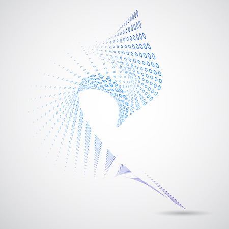 3d abstract blue futuristic backgroundのイラスト素材