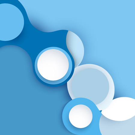 Abstract blue background paper with circlesのイラスト素材