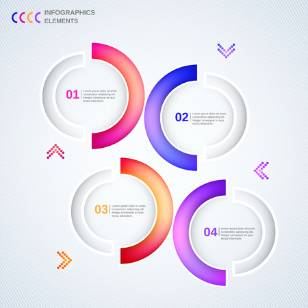Abstract multicolor template for business and infographicのイラスト素材
