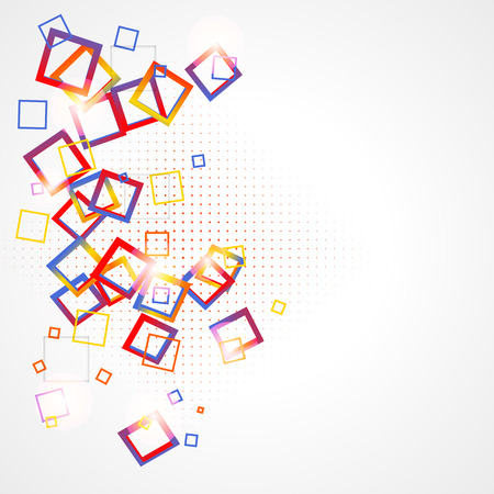 Bright abstract background with colored squaresのイラスト素材