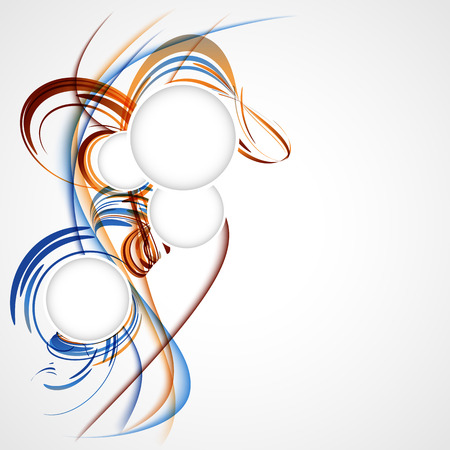 Abstract background with colored waves and and place for textのイラスト素材