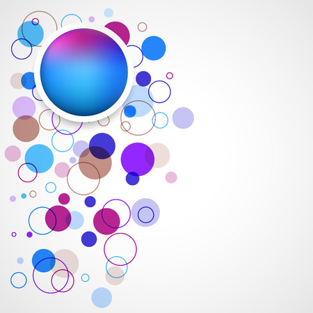 Abstract modern background with colored circlesのイラスト素材
