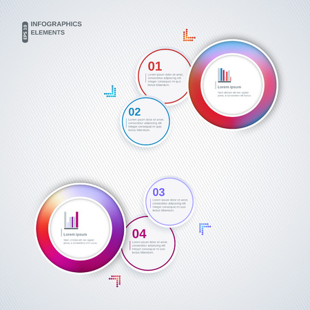 Abstract multicolor template for business and infographicのイラスト素材