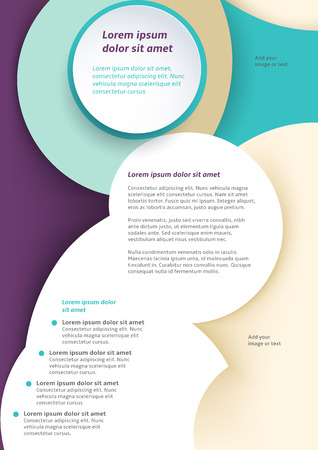 Abstract colored flyer template foryour businessのイラスト素材