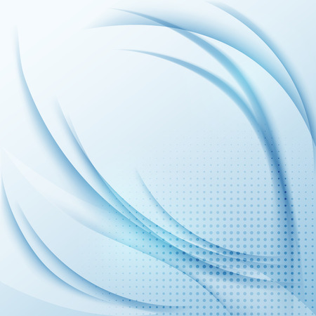 Abstract background with blue waves and linesのイラスト素材