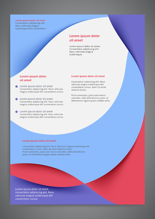 Abstract colored flyer template for your businessのイラスト素材
