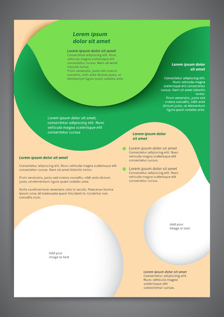 Abstract colored flyer template for your businessのイラスト素材