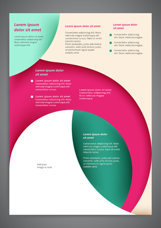 Abstract colored flyer template for your businessのイラスト素材