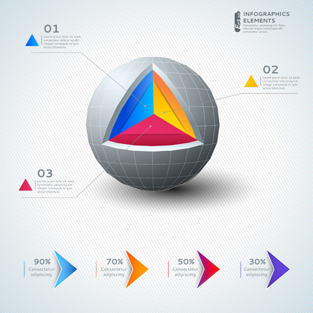 Infographic design elements illustration for business and presentationのイラスト素材