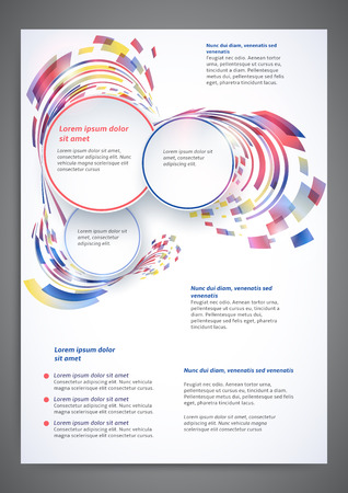 Abstract colored flyer template for your businessのイラスト素材
