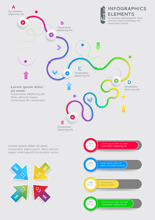 Abstract multicolor template for business and infographicのイラスト素材