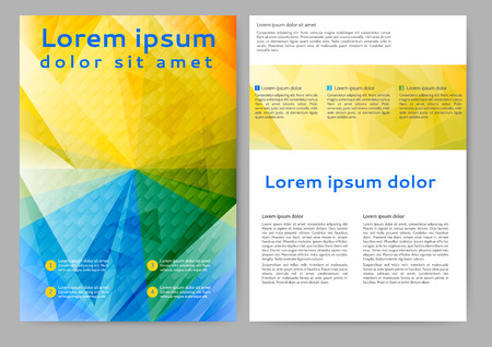 Abstract colored brochure template for your businessのイラスト素材