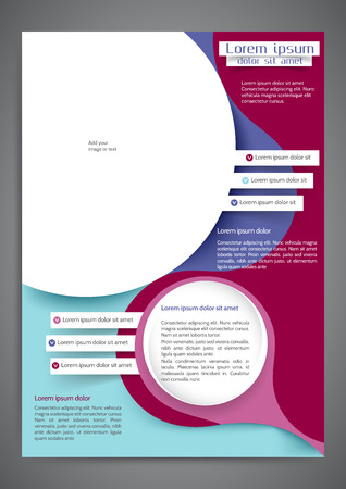 Abstract colored flyer template for your businessのイラスト素材