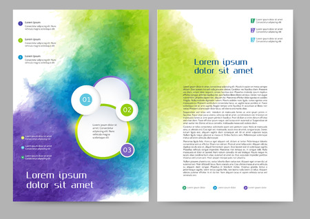 Abstract colored brochure template for your businessのイラスト素材
