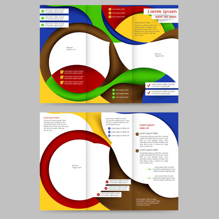 Abstract colored brochure template for your businessのイラスト素材