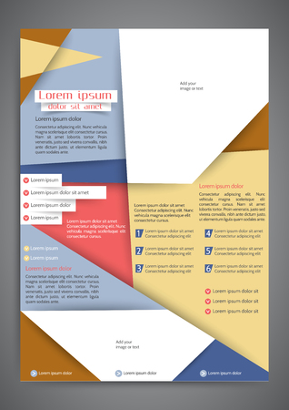 Abstract colored flyer template for your businessのイラスト素材