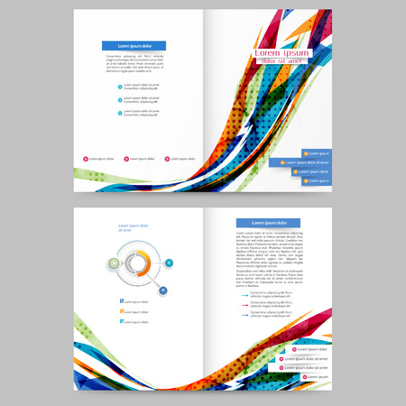 Abstract colored brochure template for your businessのイラスト素材