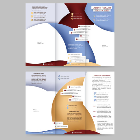 Abstract colored brochure template for your businessのイラスト素材