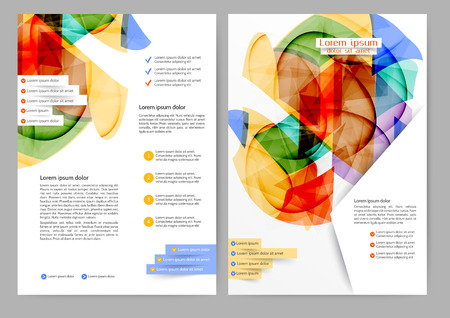 Abstract colored brochure template for your businessのイラスト素材