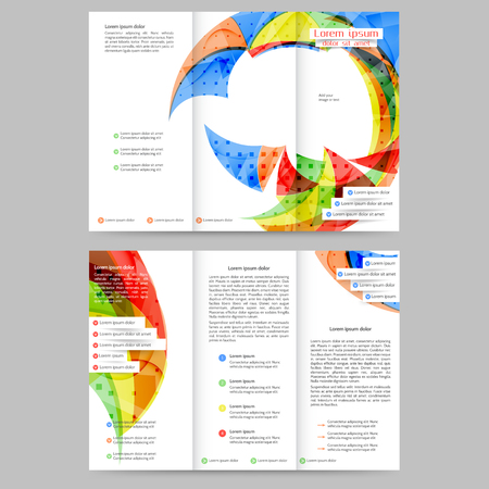 Abstract colored brochure template for your businessのイラスト素材