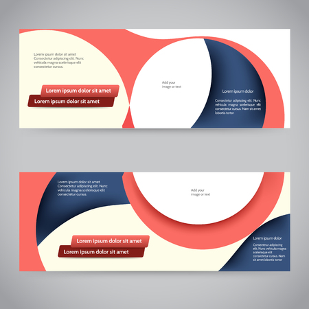 Set of abstract advertising banners for your blog or websiteのイラスト素材