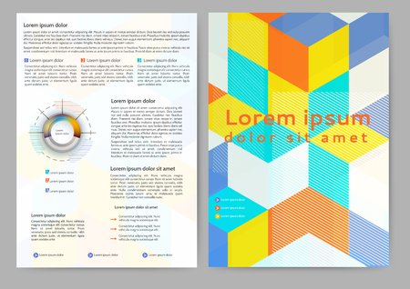 Abstract colored brochure template for your businessのイラスト素材