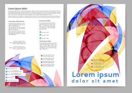 Abstract colored brochure template for your businessのイラスト素材