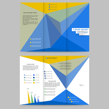 Abstract colored brochure template for your businessのイラスト素材