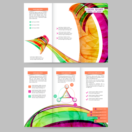 Abstract colored brochure template for your businessのイラスト素材