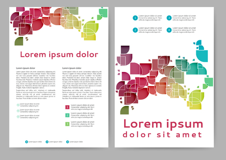 Abstract colored brochure template for your businessのイラスト素材