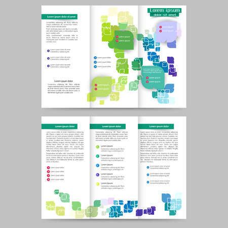 Abstract colored brochure template for your businessのイラスト素材