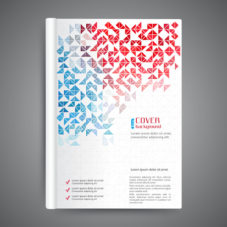 Abstract template book cover with geometric elementsのイラスト素材
