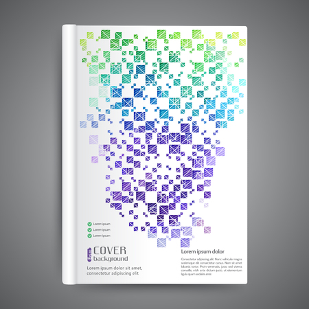 Abstract modern template book cover with geometric elementsのイラスト素材